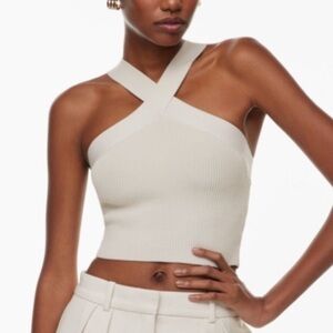 Aritzia Babaton Cream Halter Top